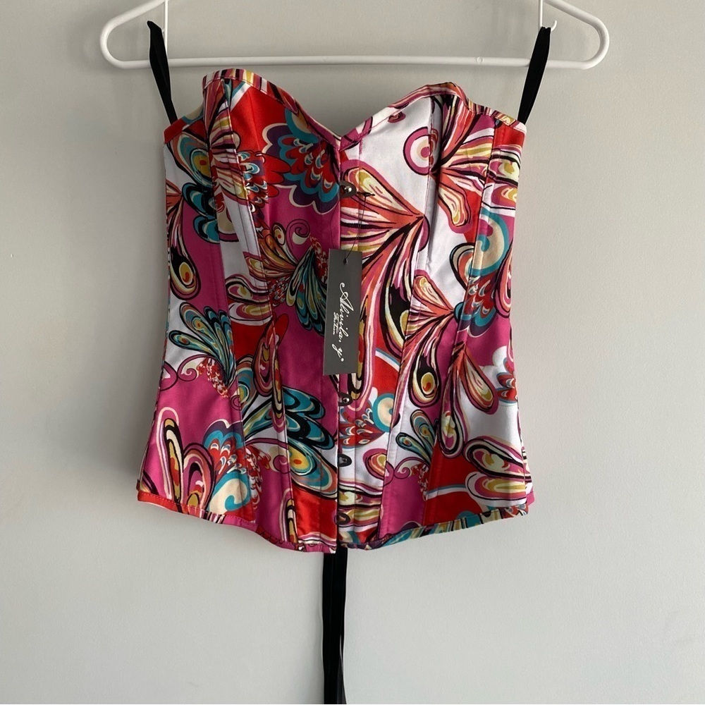 Alivila. Y Fashion Womens Fashion Bustier Floral Multicolored Size S